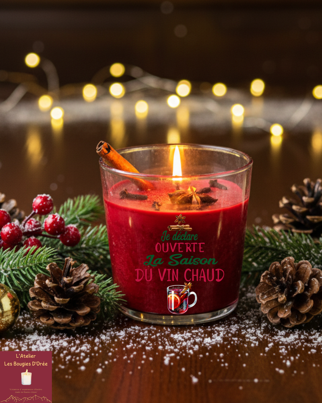 Bougie Après ski - vin chaud