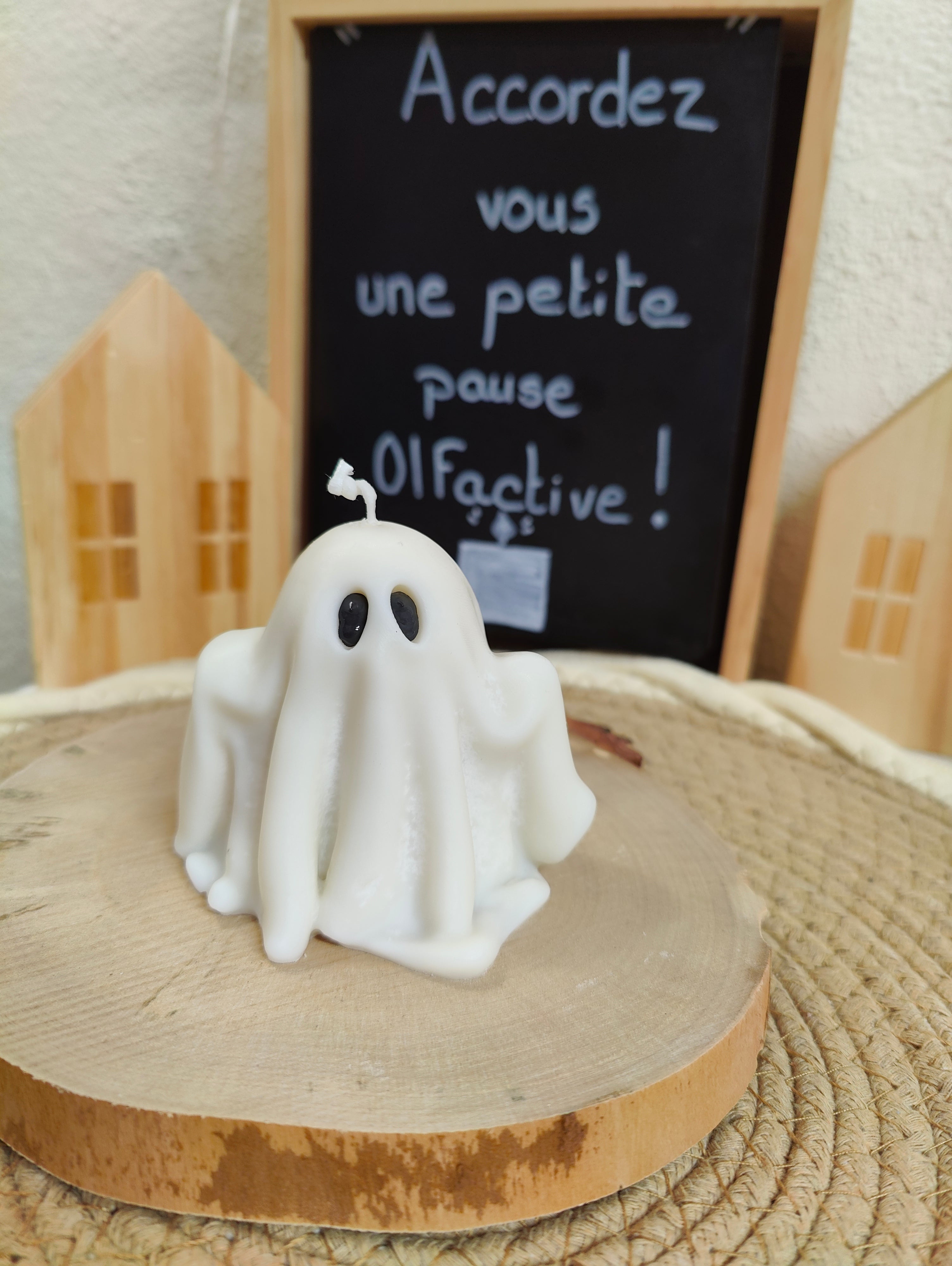 Bougie Fantôme Blanc Allo Ween Ici Trouille - Parfum Potion Magique